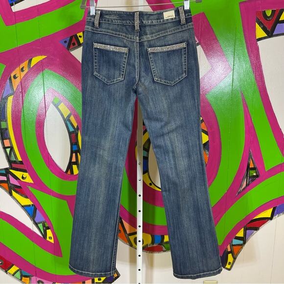 NWT, Inc Denim. Jewel Details. Boot Cut. Size 2. Beautifully Sandblasted - Picture 6 of 10